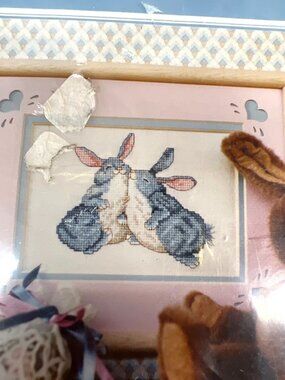 Country Cross-Stitch Bunny Rabbit Counted Cross-Stitch Kit Everything Needed